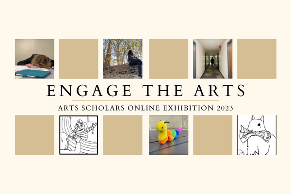 Engage the Arts - Arts Scholars Online Exhibition 2023 with screenshots from the films and comic panels