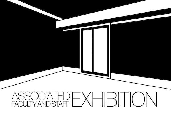 Associated Faculty and Staff Exhibition on black and white illustration of doors