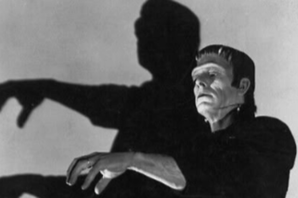black and white still from the movie frankenstein