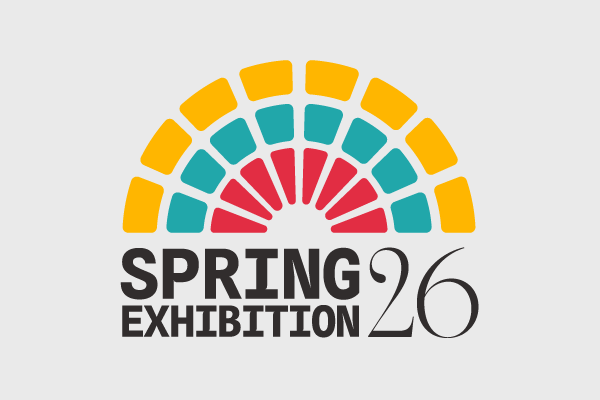 White background with "Spring Exhibition 26" written on top.