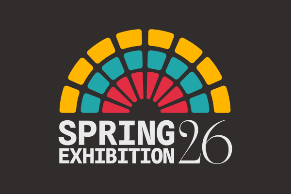 Black background with "Spring Exhibition 26" written on top.