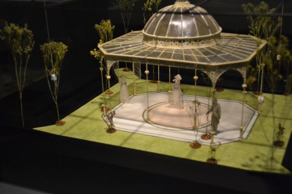 Image of Tony Straiges: "Glass Pergola," set design model for The Importance of Being Earnest. Arena Theatre, Washington, DC. Director: Richard Russell Ramos. Tony Straiges Design Collection, Theatre Research Institute. 1983
