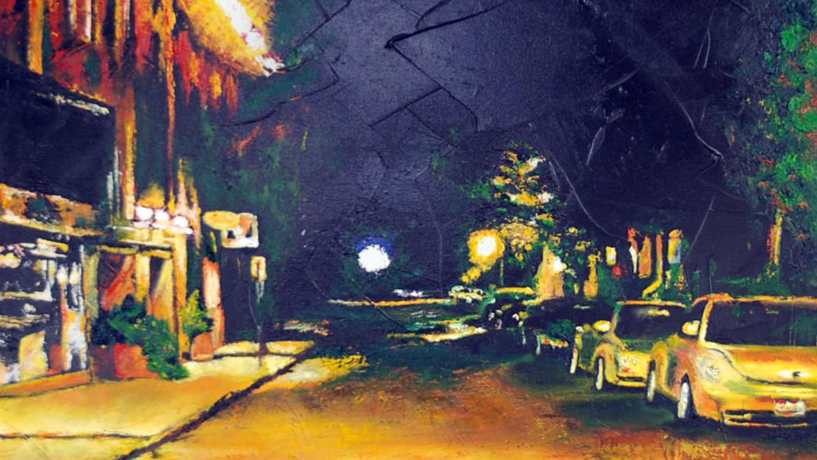 2009 Best in Show: Alley, oil with palette knife on canvas, Polly Isurin