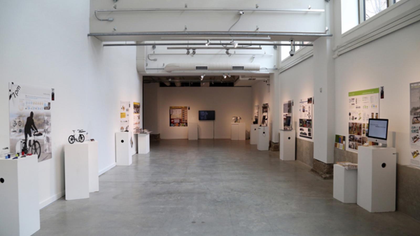 gallery view of design exhibition