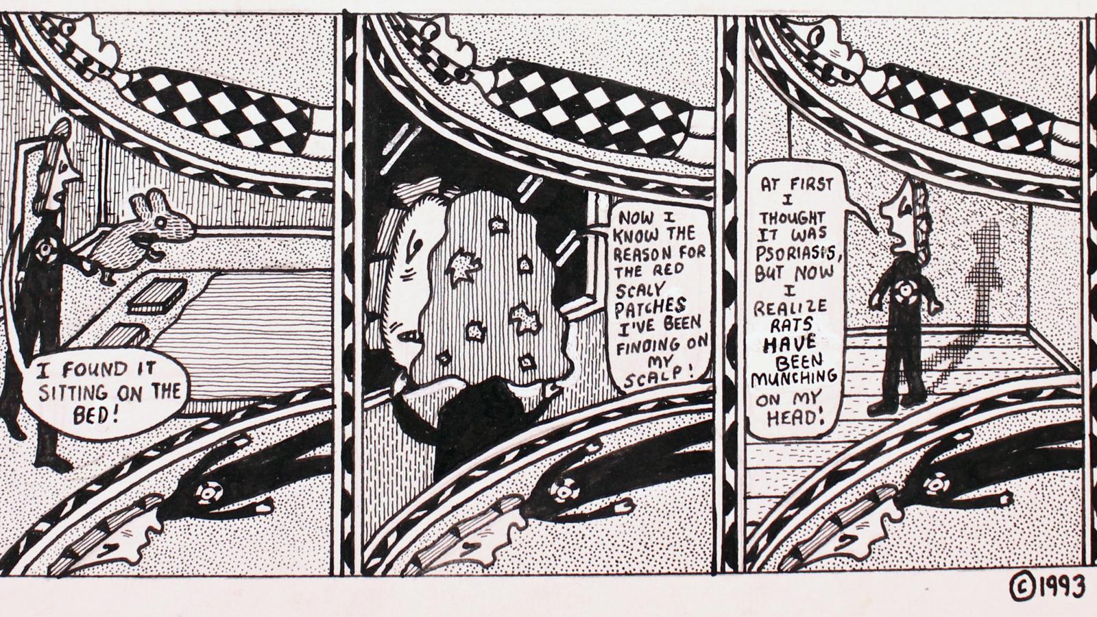 Mark Beyer: "Amy and Jordan comic strip" (detail), 1993