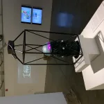 robotic sculpture with LED lights 