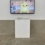 digital animation displayed on a tv screen